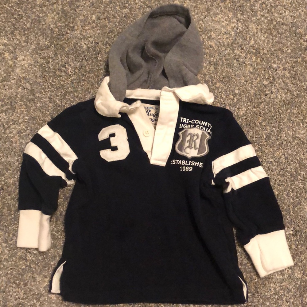GUC children’s place hooded rugby shirt 18months